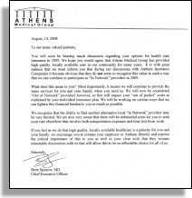 Athens Medical Group Letter 